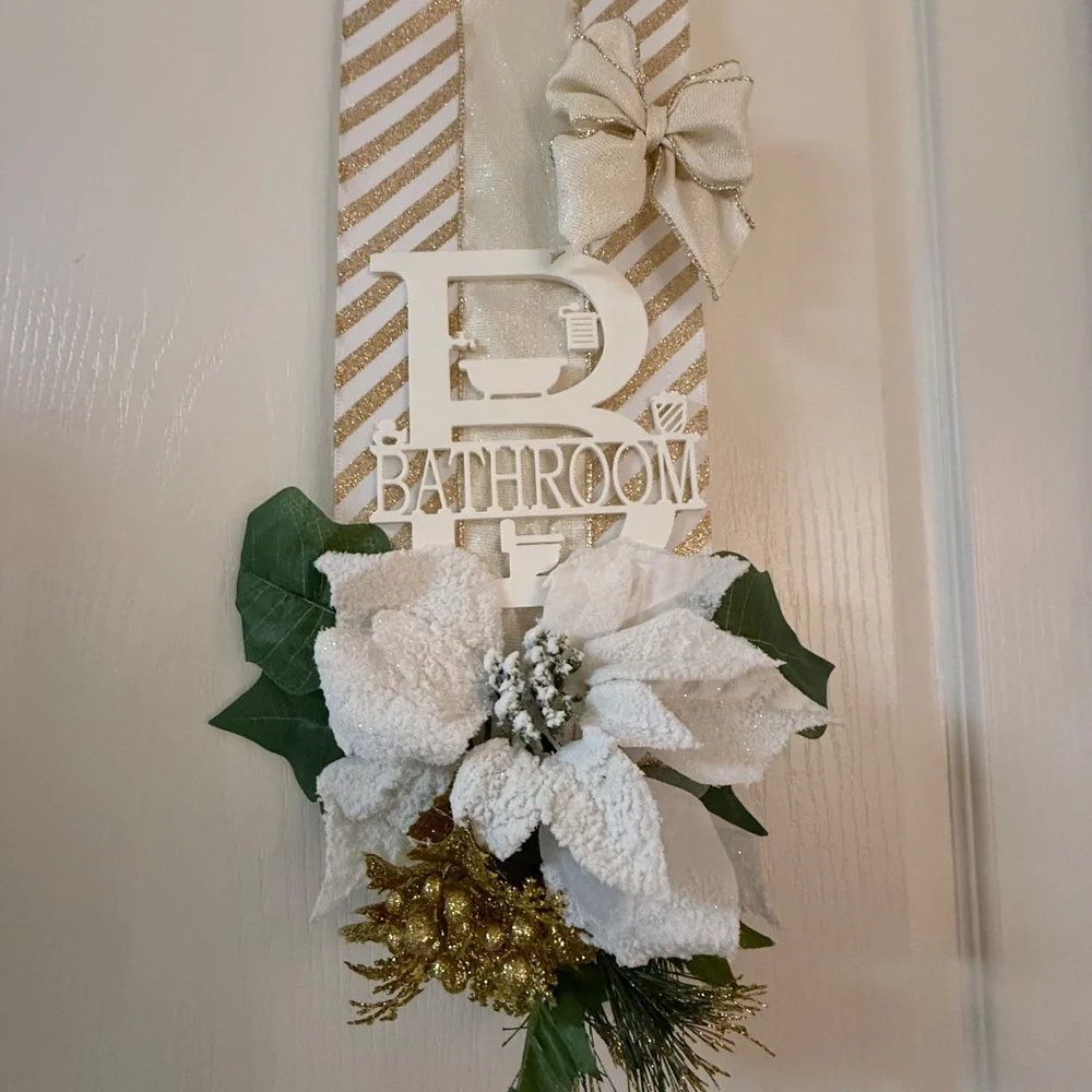 Im Featured! Holiday Bathroom Over The Door Double Christmas Swag wreath